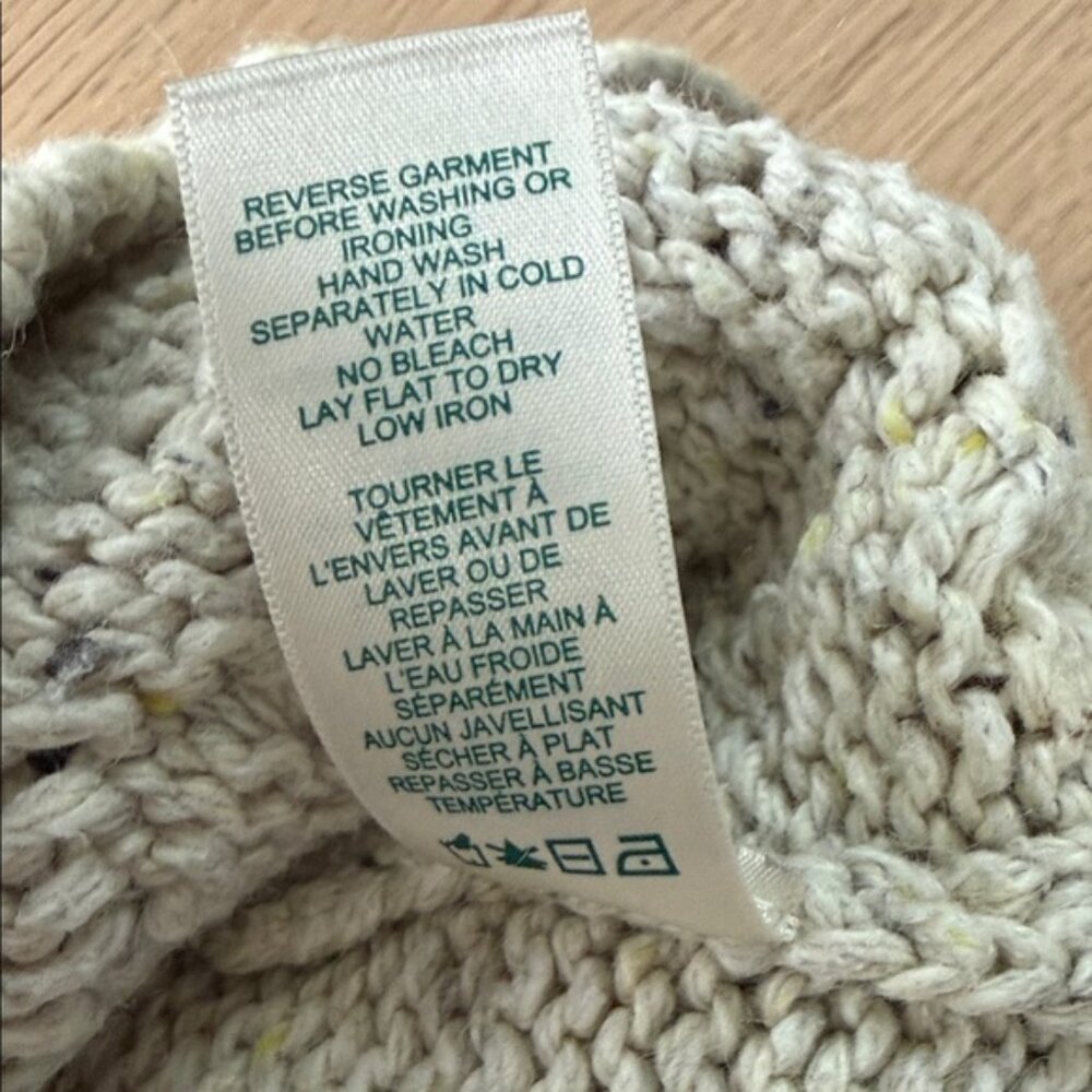 Roots Women's Cable Knit Speckled Sweater - Cream - Womens XS - Picture 8 of 8